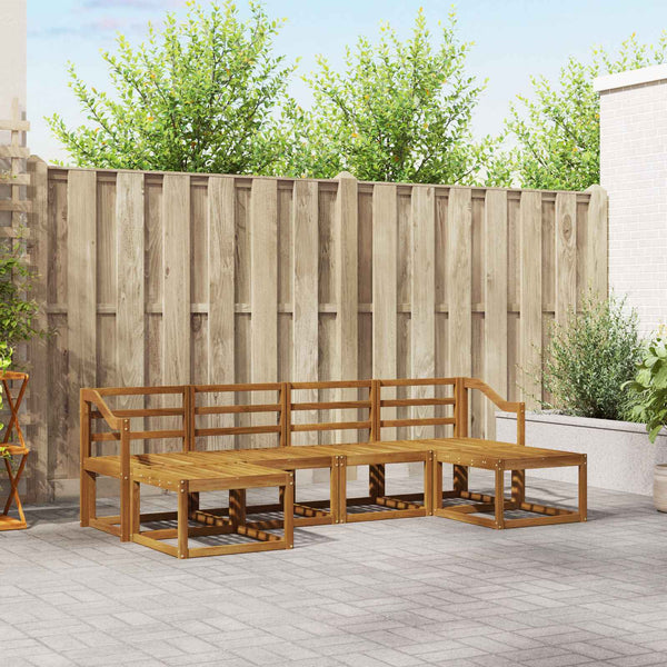Outdoor Sofagarnitur 6-teilig Holz Natur
