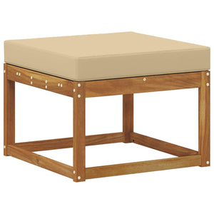 6-teilige Outdoor Sofagarnitur Holzwerkstoff Natur Beige