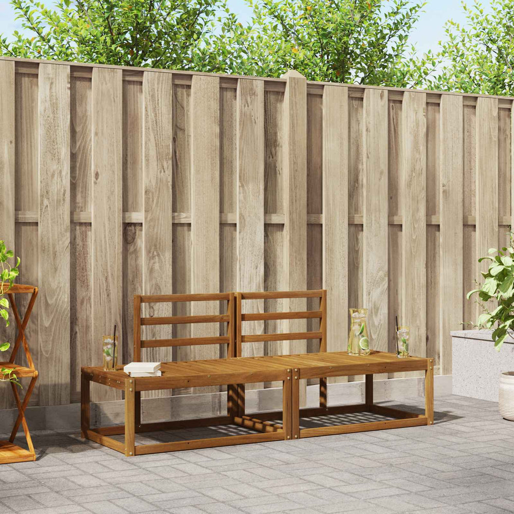 vidaXL Salon de jardin 2 pcs Naturel 182,5 x 63 x 73 cm