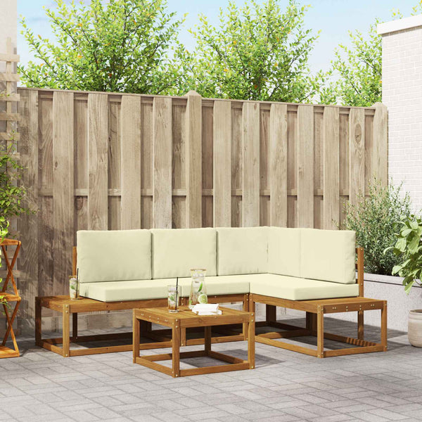 Outdoor Sofa Set mit Kissen, 5-teilig