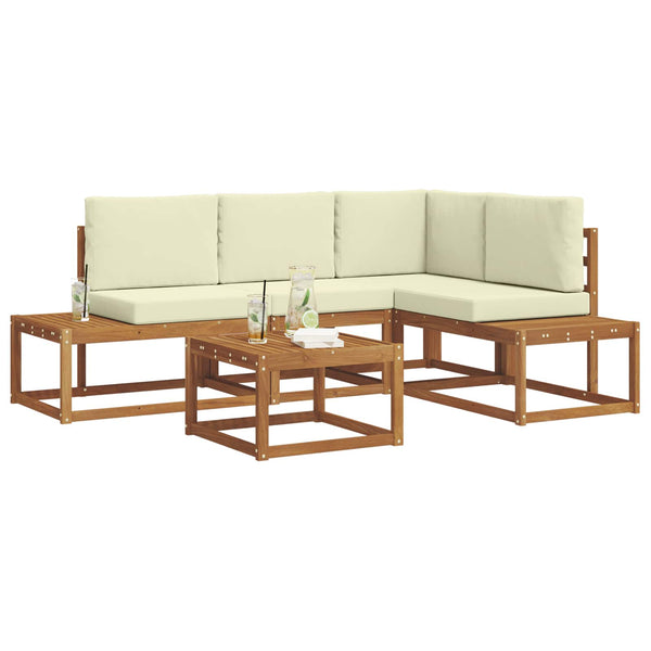 Outdoor Sofa Set mit Kissen, 5-teilig