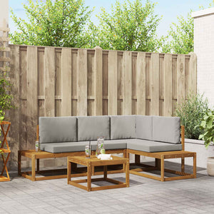 Outdoor Sofagarnitur mit Kissen, 5-teilig