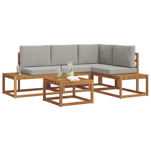 Outdoor Sofagarnitur mit Kissen, 5-teilig