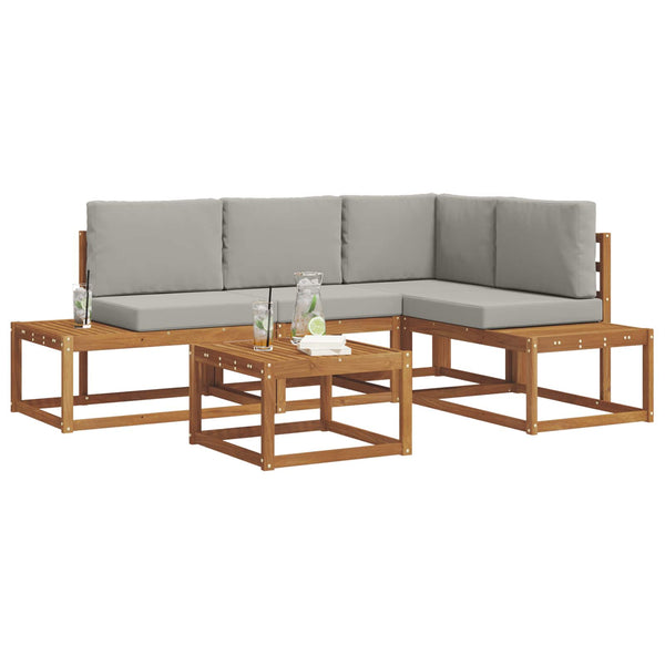 Outdoor Sofagarnitur mit Kissen, 5-teilig
