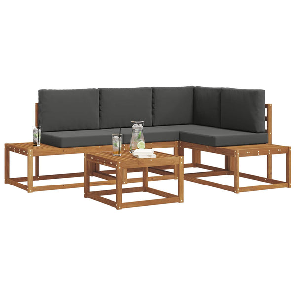 Outdoor Sofa Set mit Kissen, 5-teilig