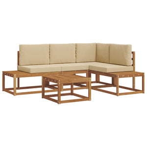 Outdoor Sofa Set mit Kissen, 5-teilig