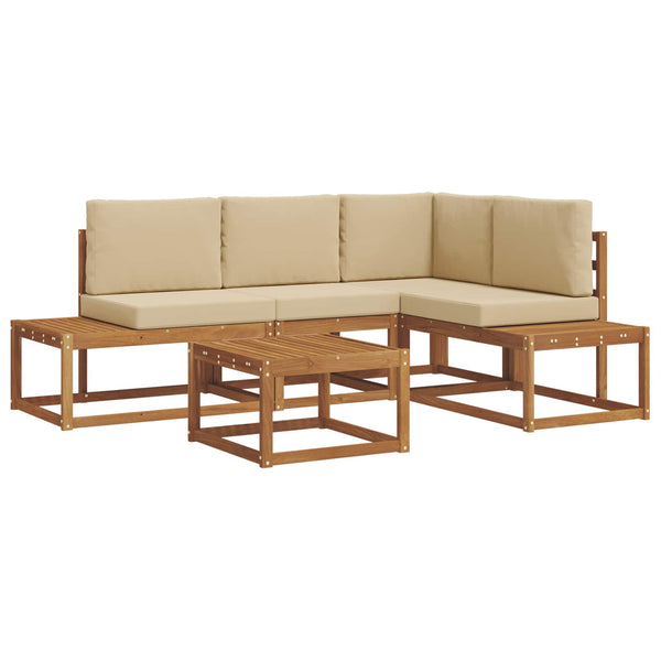 Outdoor Sofa Set mit Kissen, 5-teilig