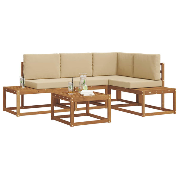 Outdoor Sofa Set mit Kissen, 5-teilig