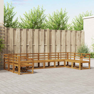Outdoor Sofagarnitur Akazie Massivholz 10-teilig
