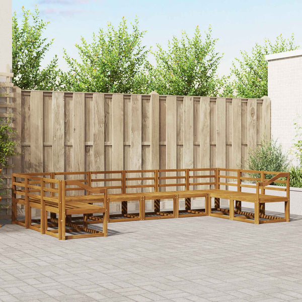 Outdoor Sofagarnitur Akazie Massivholz 10-teilig