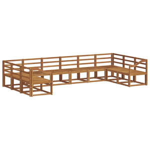 Outdoor Sofagarnitur Akazie Massivholz 10-teilig