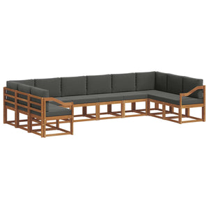 Outdoor Sofagarnitur mit Kissen, 10-teilig