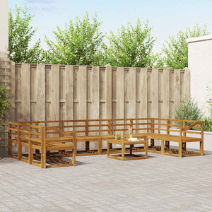 Outdoor Sofa Set Akazie Massivholz 11-teilig