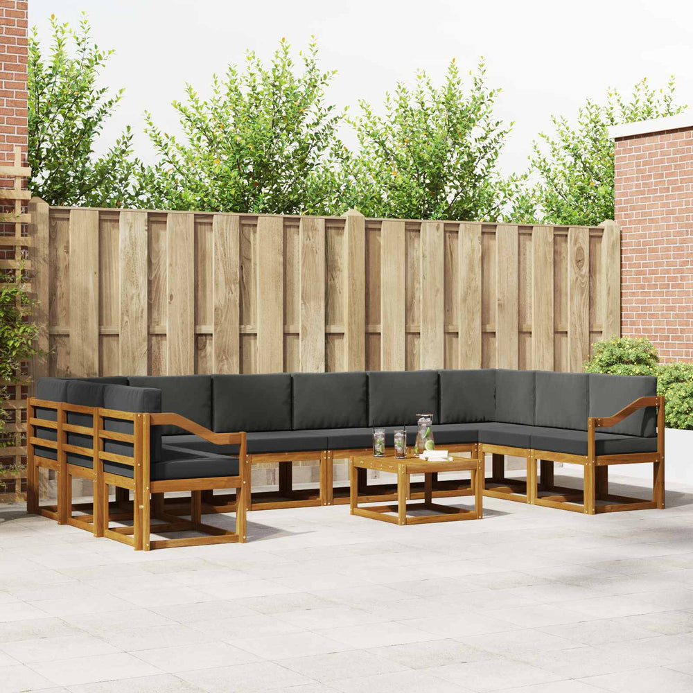 Outdoor Sofagarnitur mit Kissen, 11-teilig