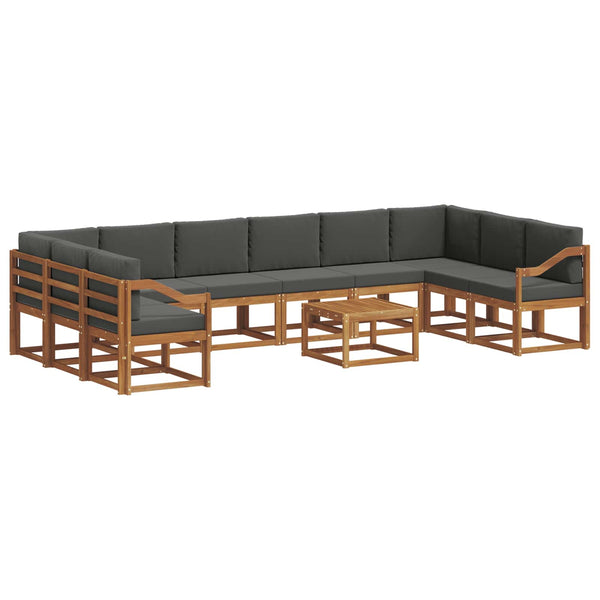 Outdoor Sofagarnitur mit Kissen, 11-teilig