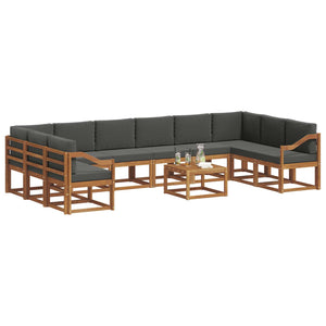 Outdoor Sofagarnitur mit Kissen, 11-teilig