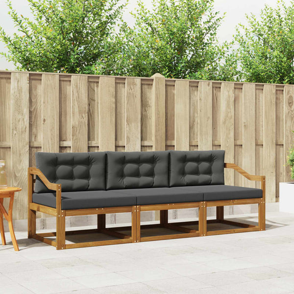 Outdoor Sofa Set mit Kissen, 3-teilig