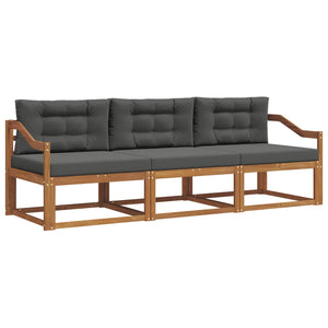 Outdoor Sofa Set mit Kissen, 3-teilig