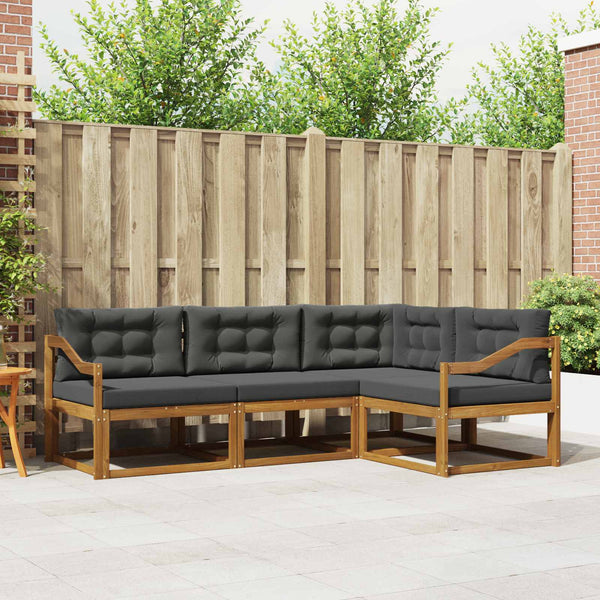 Outdoor Sofagarnitur mit Kissen, 4-teilig