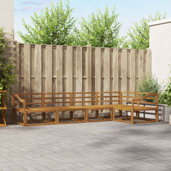 Outdoor Sofa Set 5-teilig Akazie Massivholz