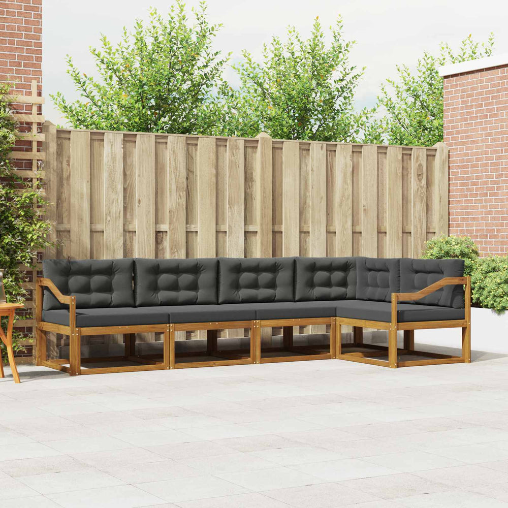 Outdoor Sofagarnitur mit Kissen, 5-teilig