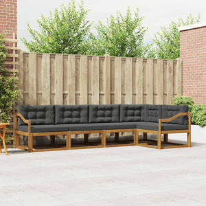 Outdoor Sofagarnitur mit Kissen, 5-teilig