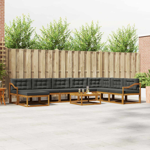 Outdoor Sofagarnitur mit Kissen 9-teilig