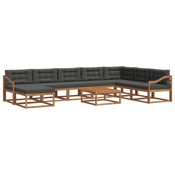Outdoor Sofagarnitur mit Kissen 9-teilig