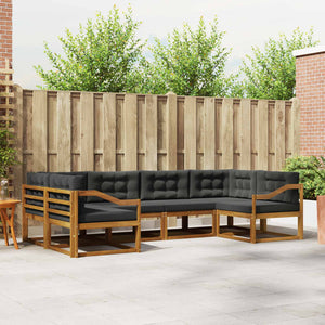 Outdoor Sofagarnitur mit Kissen, 6-teilig