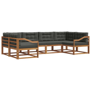 Outdoor Sofagarnitur mit Kissen, 6-teilig