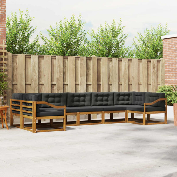 Outdoor Sofagarnitur mit Kissen, 7-teilig