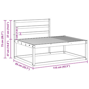 2-teiliges Outdoor-Sofa-Set aus Akazienholz