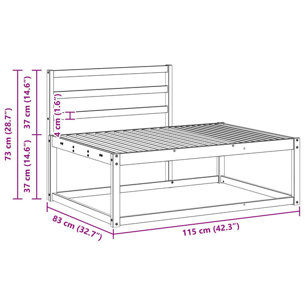 2-teiliges Outdoor-Sofa-Set aus Akazienholz