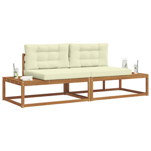 Outdoor Sofa Set mit Kissen, Natur/Creme