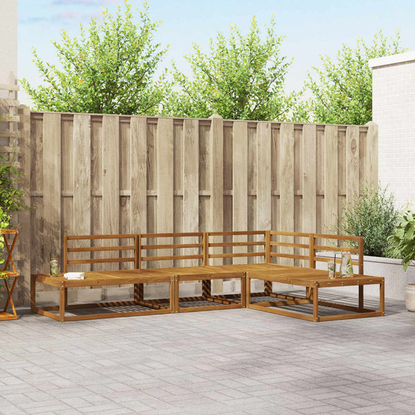 Outdoor Sofa Set Akazie Massivholz 4-teilig
