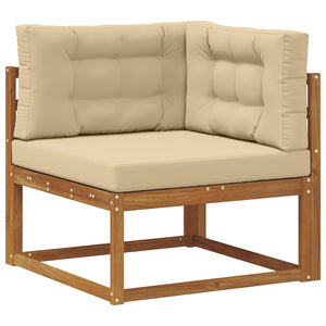 vidaXL Salon de jardin 4 pièces naturel et beige