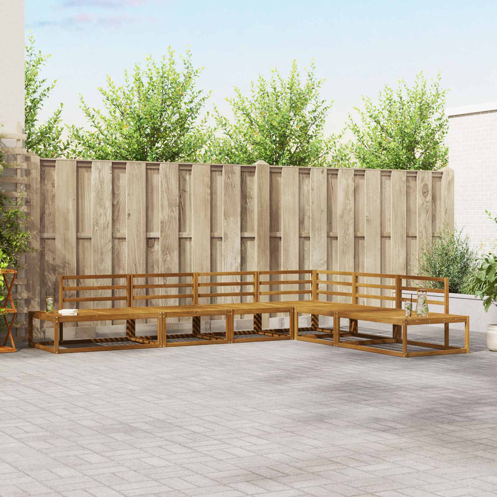 vidaXL 6-Piece Outdoor Sofa Set Solid Acacia Wood Natural