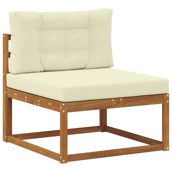 vidaXL Outdoor Sofa Set 6 Pieces Natural and Cream