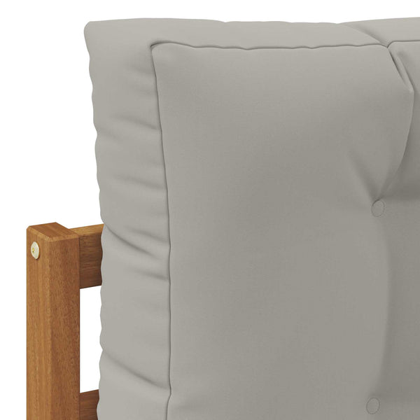 vidaXL 6-Piece Outdoor Sofa Set Natural and Light Grey