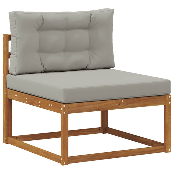 vidaXL 6-Piece Outdoor Sofa Set Natural and Light Grey