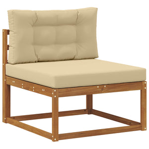 vidaXL Ensemble canapé d'extérieur 6 pièces naturel et beige