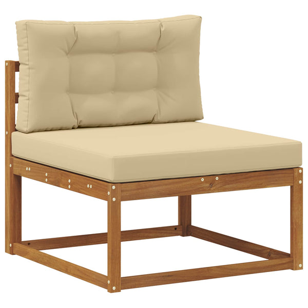vidaXL Ensemble canapé d'extérieur 6 pièces naturel et beige