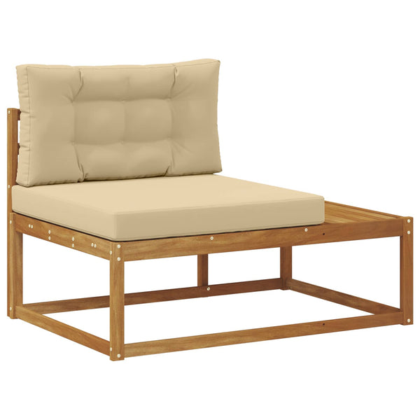 vidaXL Ensemble canapé d'extérieur 6 pièces naturel et beige