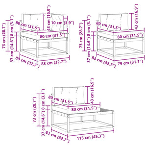 vidaXL Ensemble canapé d'extérieur 6 pièces naturel et beige