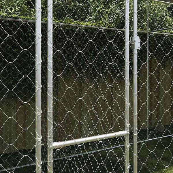 Hundekäfig mit Dach, Silber, 600x200x256cm