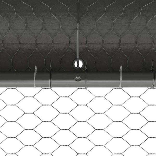Hühnerkäfig, Verzinkter Stahl, 400x200x200cm, 2 Stk.