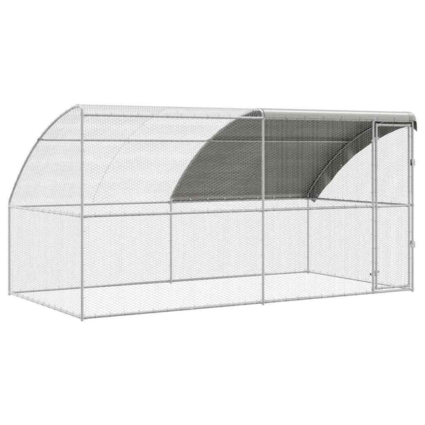 Hühnerkäfig, 400x200x200 cm, Silber