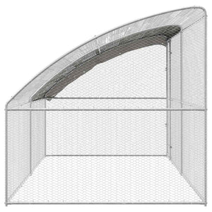 Hühnerkäfig, 400x200x200 cm, Silber