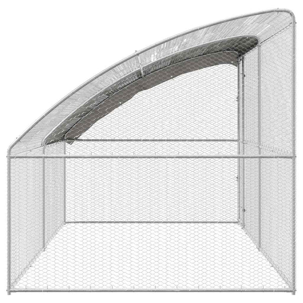 Hühnerkäfig, 400x200x200 cm, Silber