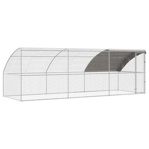 Hühnerkäfig 600x200x200cm Stahl Silber 3er Set